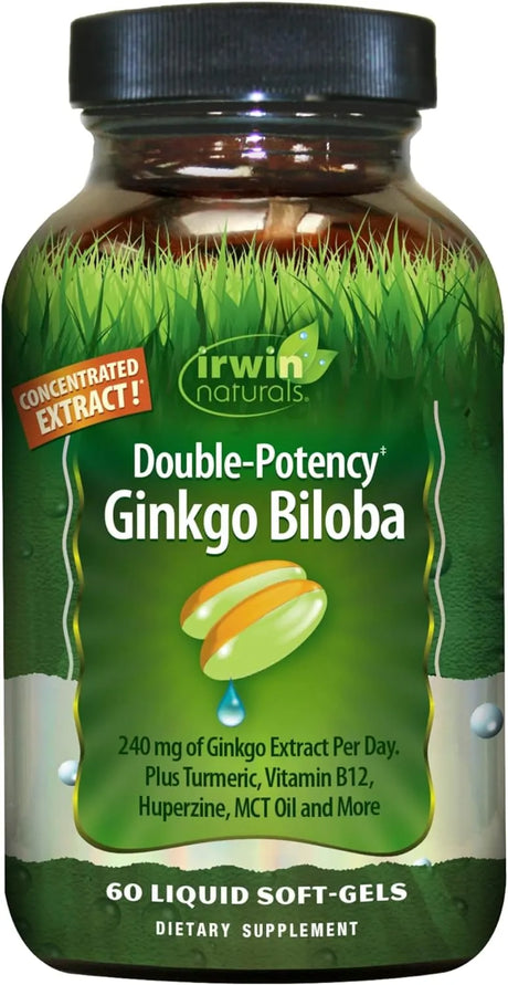 IRWIN NATURALS - Irwin Naturals Double-Potency Ginkgo Biloba 240Mg. 60 Capsulas Blandas - The Red Vitamin MX - Suplementos Alimenticios - {{ shop.shopifyCountryName }}