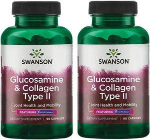 SWANSON - Swanson Glucosamine & Collagen Type II 90 Capsulas 2 Pack - The Red Vitamin MX - Suplementos Alimenticios - {{ shop.shopifyCountryName }}