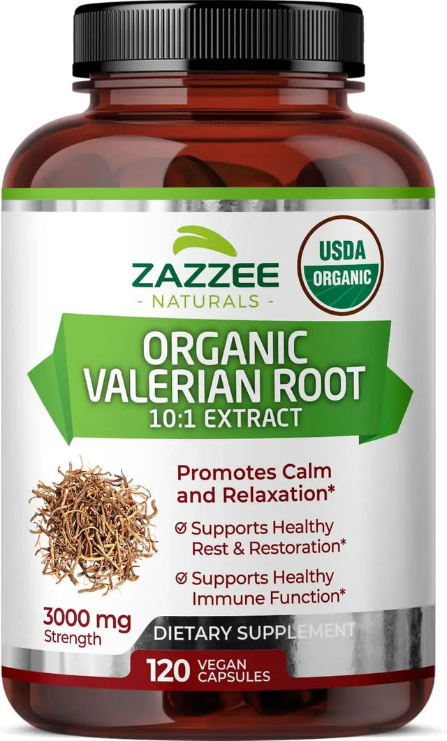 ZAZZEE NATURALS - Zazzee USDA Organic Valerian Root 10:1 Extract 120 Capsulas - The Red Vitamin MX - Suplementos Alimenticios - {{ shop.shopifyCountryName }}