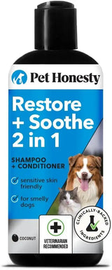PET HONESTY - Pet Honesty Restore + Soothe 2 in 1 Shampoo + Conditioner for Sensitive Skin for Dogs & Cats 16 Fl.Oz. - The Red Vitamin MX - Remedios Para La Picazón De Perros - {{ shop.shopifyCountryName }}