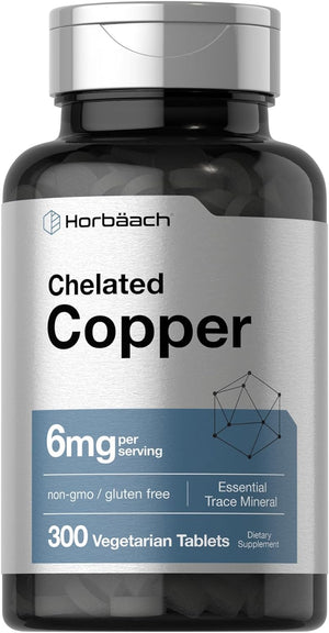 Horbaach Chelated Copper 6Mg. 300 Tabletas