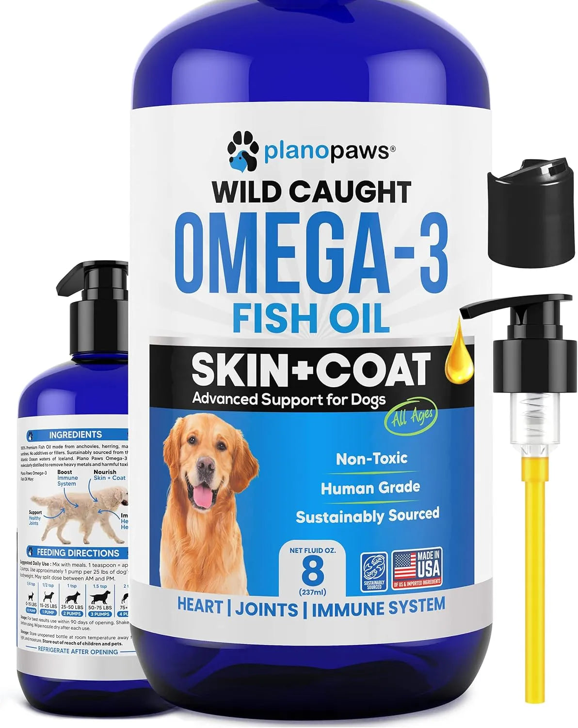 PLANOPAWS - Planopaws Omega 3 Fish Oil for Dogs 8 Fl.Oz. - The Red Vitamin MX - Aceite De Pescado Para Perros - {{ shop.shopifyCountryName }}