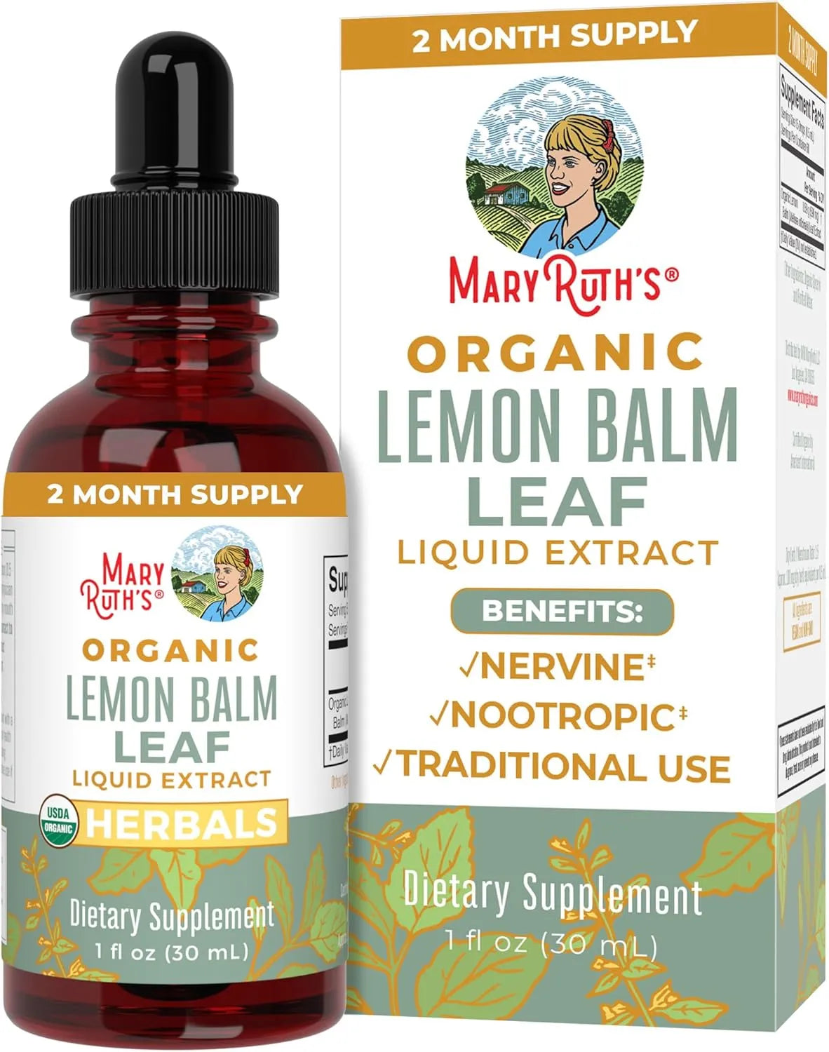 MARY RUTH ORGANICS - MaryRuth Organics Lemon Balm Leaf 30Ml. - The Red Vitamin MX - Suplementos Alimenticios - {{ shop.shopifyCountryName }}