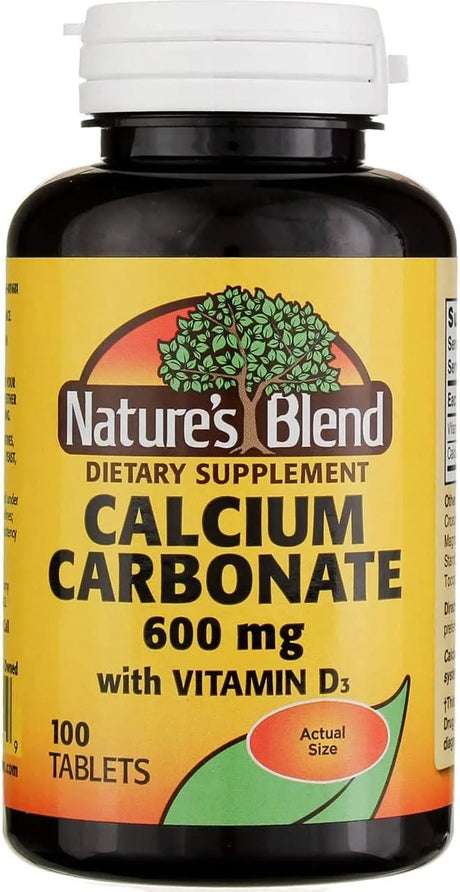 NATURE'S BLEND - Nature's Blend Calcium Carbonate 600Mg. with D3 100 Tabletas - The Red Vitamin MX - Suplementos Alimenticios - {{ shop.shopifyCountryName }}