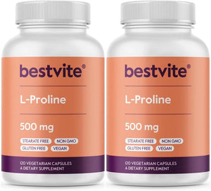 BESTVITE - BESTVITE L-Proline 500Mg. 120 Capsulas 2 Pack - The Red Vitamin MX - Suplementos Alimenticios - {{ shop.shopifyCountryName }}