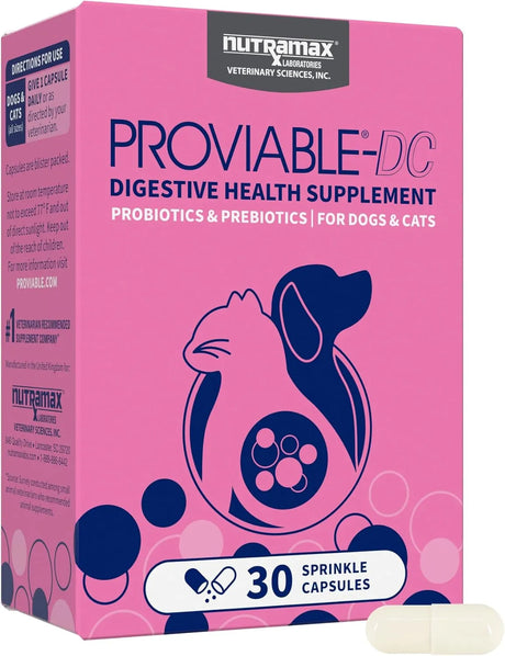 NUTRAMAX - Nutramax Proviable Probiotics for Dogs and Cats 30 Capsulas - The Red Vitamin MX - Probióticos Para Perros - {{ shop.shopifyCountryName }}