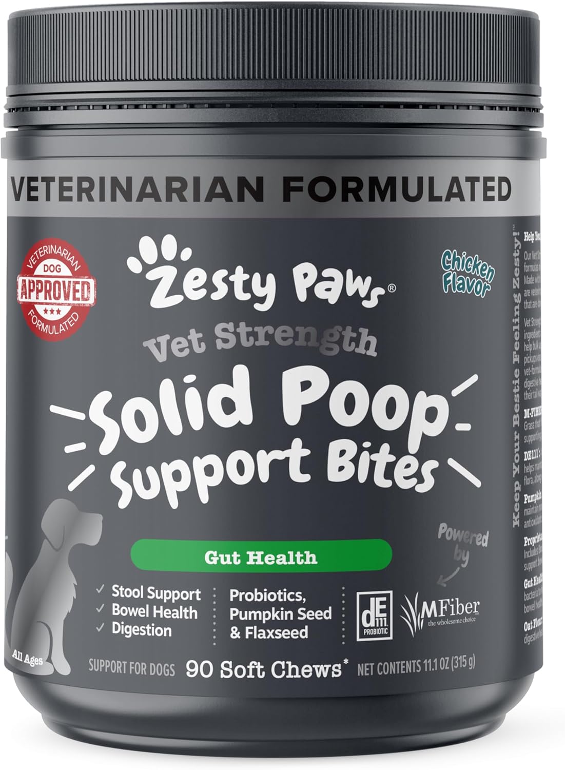 Zesty Paws Solid Poop Support Bites 90 Masticables