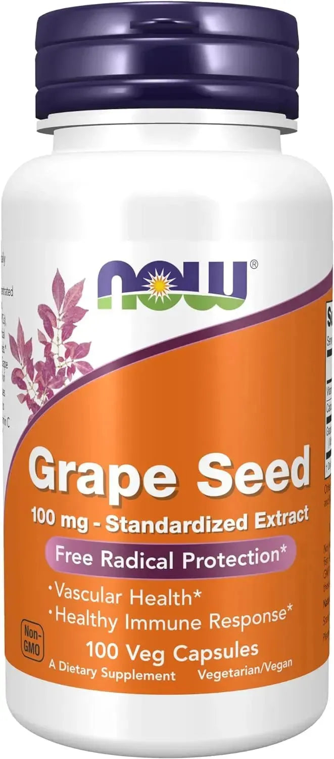 NOW SUPPLEMENTS - Now Supplements Grape Seed 100Mg. 100 Capsulas - The Red Vitamin MX - Suplementos Alimenticios - {{ shop.shopifyCountryName }}