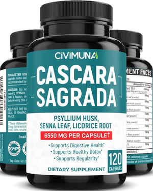 CIVIMUNA - CIVIMUNA Cascara Sagrada Bark Extract 6550Mg. 120 Capsulas - The Red Vitamin MX - Suplementos Alimenticios - {{ shop.shopifyCountryName }}