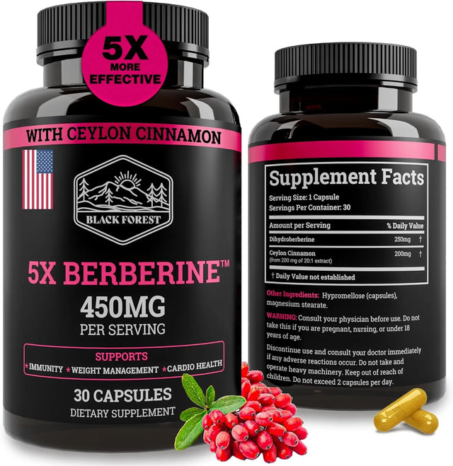 BLACK FOREST - Black Forest 5X Berberine 30 Capsulas - The Red Vitamin MX - Suplementos Alimenticios - {{ shop.shopifyCountryName }}