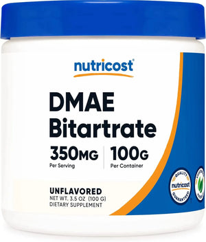 NUTRICOST - Nutricost Pure DMAE-Bitartrate Powder 100Gr. - The Red Vitamin MX - Suplementos Alimenticios - {{ shop.shopifyCountryName }}