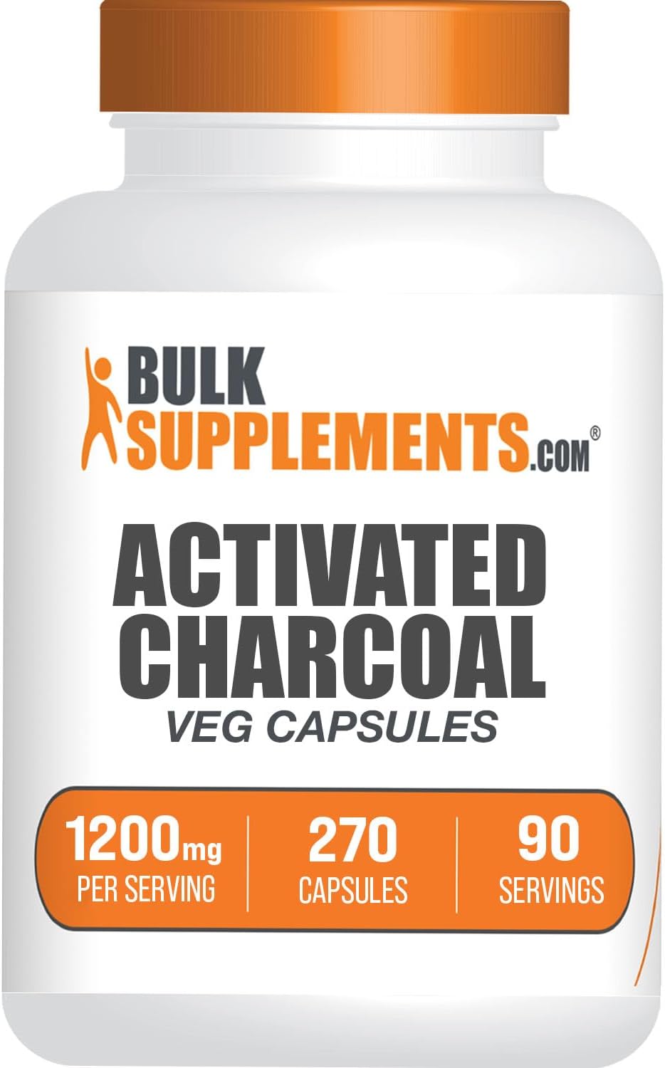 Bulk Supplements Activated Charcoal 1200Mg. 270 Capsulas