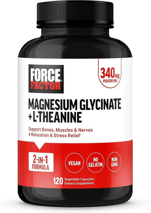 FORCE FACTOR - Force Factor Magnesium + L-Theanine 120 Capsulas - The Red Vitamin MX - Suplementos Alimenticios - {{ shop.shopifyCountryName }}
