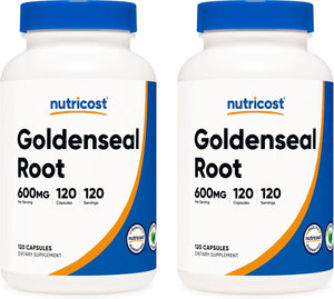 NUTRICOST - Nutricost Goldenseal Root 600Mg. 120 Capsulas 2 Pack - The Red Vitamin MX - Suplementos Alimenticios - {{ shop.shopifyCountryName }}