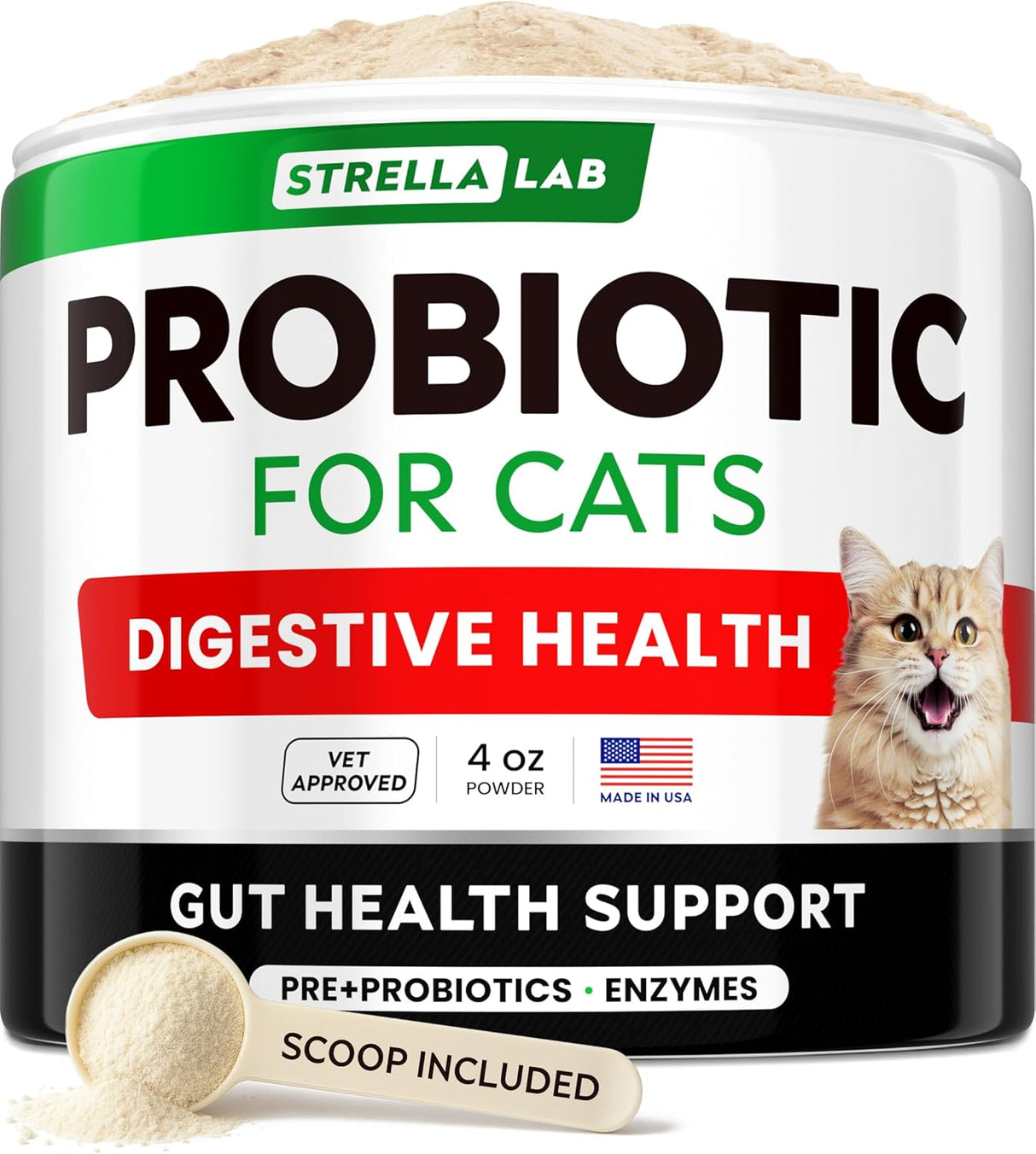 STRELLALAB Cat Probiotic Powder 4 Oz.