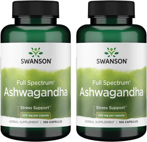 SWANSON - Swanson Ashwagandha Powder 450Mg. 100 Capsulas 2 Pack - The Red Vitamin MX - Suplementos Alimenticios - {{ shop.shopifyCountryName }}