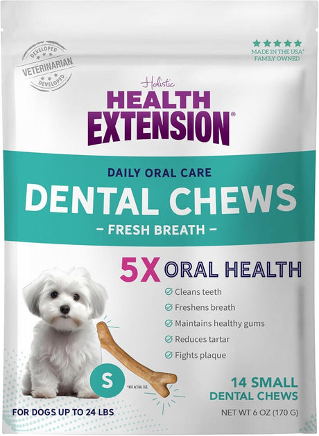 HEALTH EXTENSION - Health Extension Dog Chew Bone Treats Small 14 Piezas - The Red Vitamin MX - Cuidado Dental Para Perros - {{ shop.shopifyCountryName }}