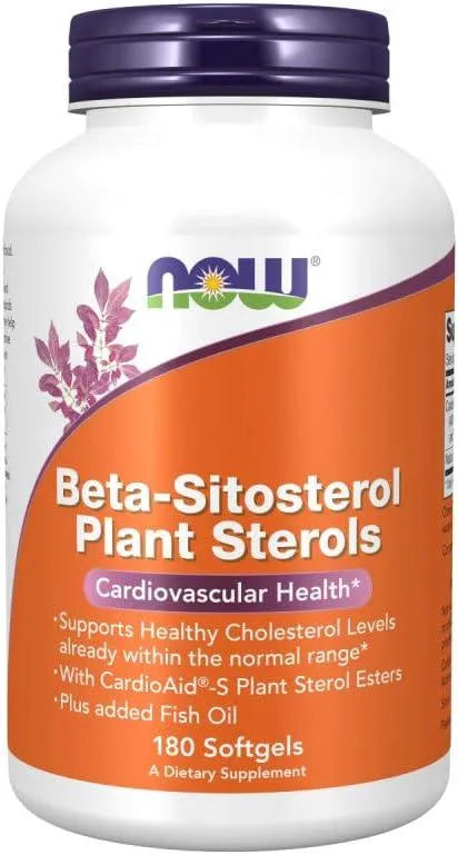 NOW SUPPLEMENTS - NOW Supplements Beta-Sitosterol Plant Sterols with CardioAid 180 Capsulas Blandas - The Red Vitamin MX - Suplementos Alimenticios - {{ shop.shopifyCountryName }}