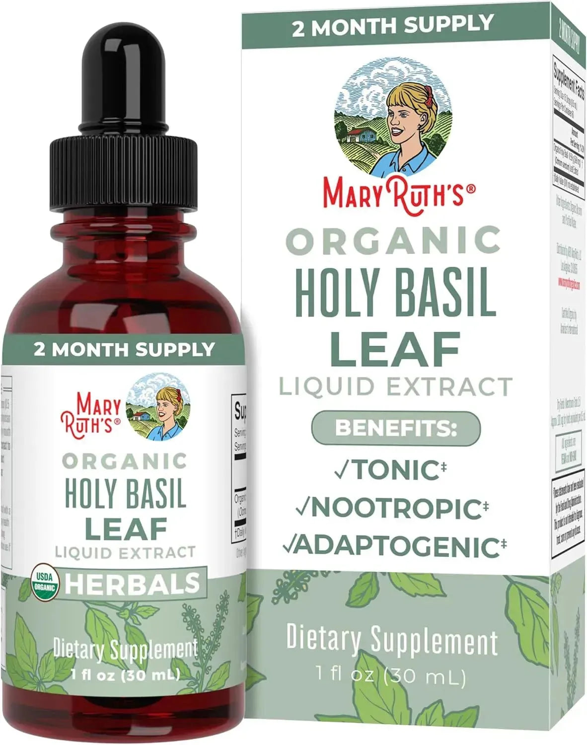 MARY RUTH ORGANICS - MaryRuth Organics Holy Basil Sugar Free 1 Fl.Oz. - The Red Vitamin MX - Suplementos Alimenticios - {{ shop.shopifyCountryName }}