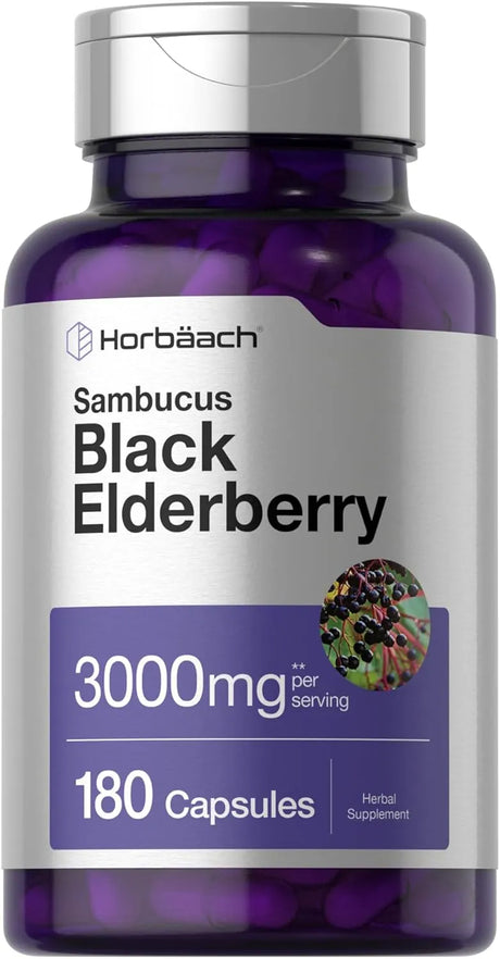 HORBAACH - Horbaach Black Elderberry 3000Mg. 180 Capsulas - The Red Vitamin MX - Suplementos Alimenticios - {{ shop.shopifyCountryName }}