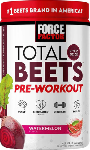 FORCE FACTOR - FORCE FACTOR Total Beets Pre-Workout Powder Watermelon 30 Servicios 354Gr. - The Red Vitamin MX - Suplementos Alimenticios - {{ shop.shopifyCountryName }}