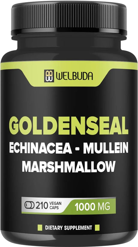 WELBUDA - WELBUDA Goldenseal Root Extract 10:1 with Echinacea, Mullein Leaf, Marshmallow 210 Capsulas - The Red Vitamin MX - Suplementos Alimenticios - {{ shop.shopifyCountryName }}