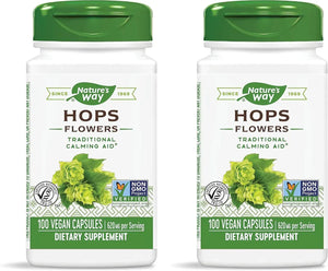 NATURE'S WAY - Nature’s Way Hops Flowers 620Mg. 100 Capsulas 2 Pack - The Red Vitamin MX - Suplementos Alimenticios - {{ shop.shopifyCountryName }}