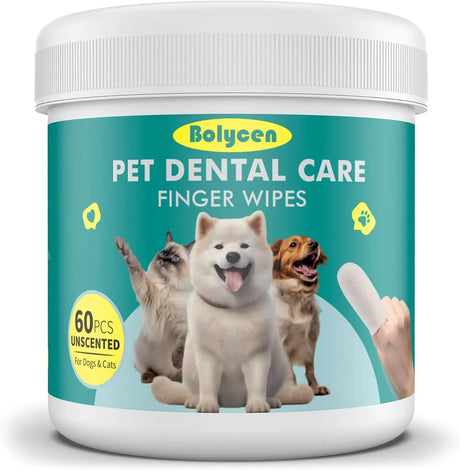 BOLYCEN - Bolycen Pet Dental Finger Wipes for Dogs & Cats Unscented 60 Toallitas - The Red Vitamin MX - Cuidado Dental Para Perros - {{ shop.shopifyCountryName }}