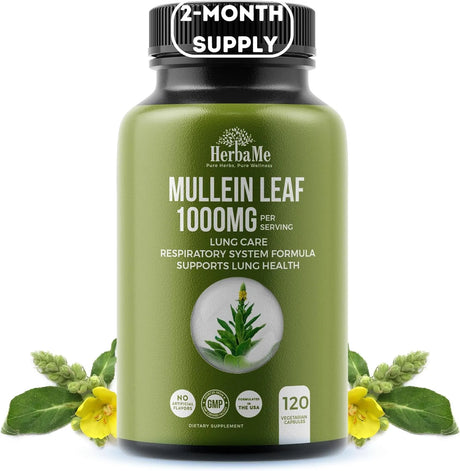 HERBAME - HerbaMe Mullein Leaf 1000Mg. Lung Detox 120 Capsulas - The Red Vitamin MX - Suplementos Alimenticios - {{ shop.shopifyCountryName }}