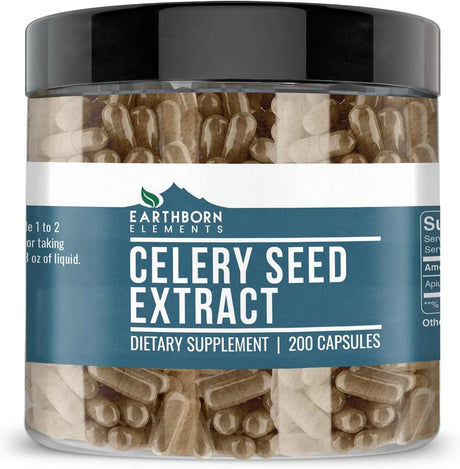 EARTHBORN ELEMENTS - Earthborn Elements Celery Seed Extract 200 Capsulas - The Red Vitamin MX - Suplementos Alimenticios - {{ shop.shopifyCountryName }}