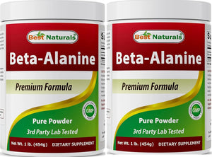 BEST NATURALS - Best Naturals Beta Alanine Pure Powder 454Gr. 2 Pack - The Red Vitamin MX - Suplementos Alimenticios - {{ shop.shopifyCountryName }}