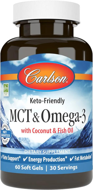 CARLSON - Carlson MCT & Omega-3 60 Capsulas Blandas - The Red Vitamin MX - Suplementos Alimenticios - {{ shop.shopifyCountryName }}