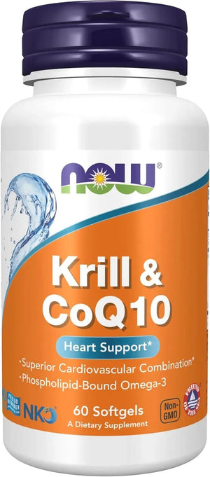 NOW SUPPLEMENTS - NOW Supplements Krill & CoQ10 60 Capsulas Blandas - The Red Vitamin MX - Suplementos Alimenticios - {{ shop.shopifyCountryName }}