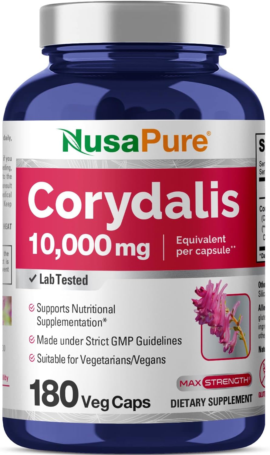 NusaPure Corydalis 10,000Mg. 180 Capsulas