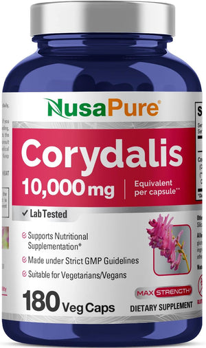 NusaPure Corydalis 10,000Mg. 180 Capsulas