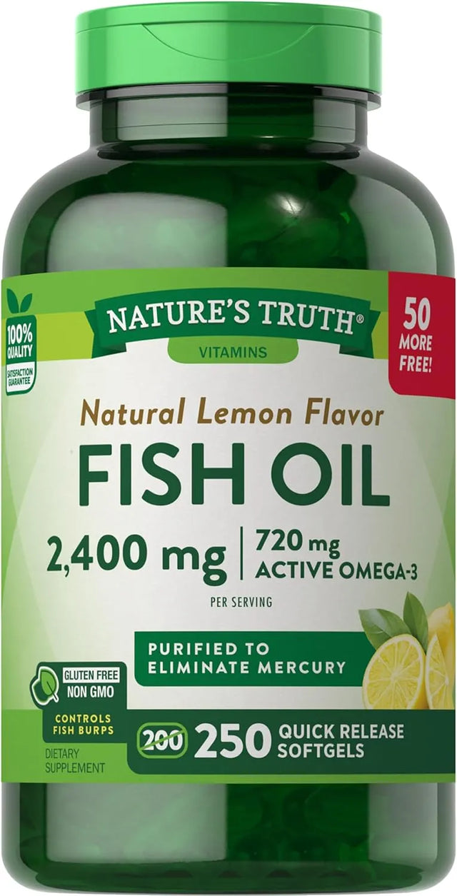 NATURE'S TRUTH - Nature's Truth Fish Oil 2400Mg. 250 Capsulas Blandas - The Red Vitamin MX - Suplementos Alimenticios - {{ shop.shopifyCountryName }}