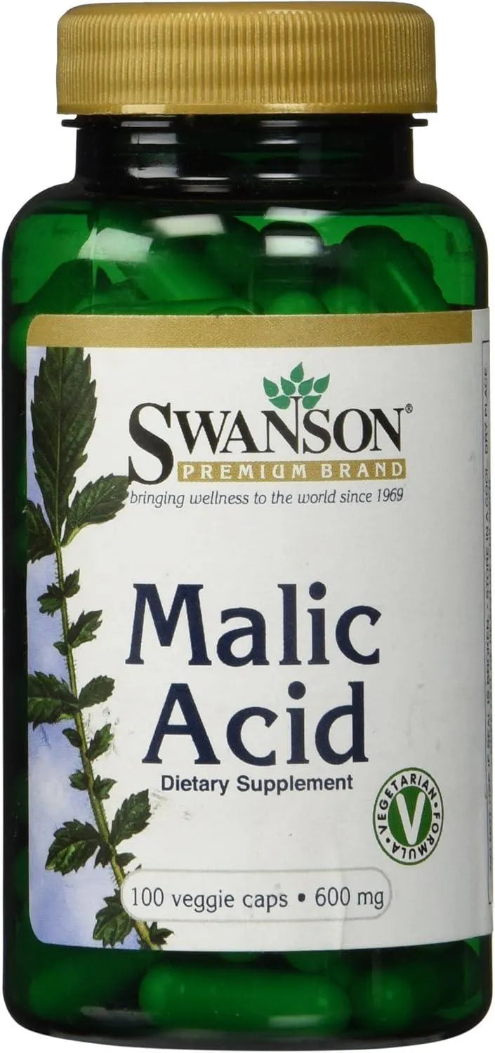 SWANSON - Swanson Malic Acid 600Mg. 100 Capsulas - The Red Vitamin MX - Suplementos Alimenticios - {{ shop.shopifyCountryName }}