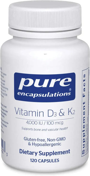 PURE ENCAPSULATIONS - Pure Encapsulations Vitamin D3 & K2 120 Capsulas - The Red Vitamin MX - Suplementos Alimenticios - {{ shop.shopifyCountryName }}