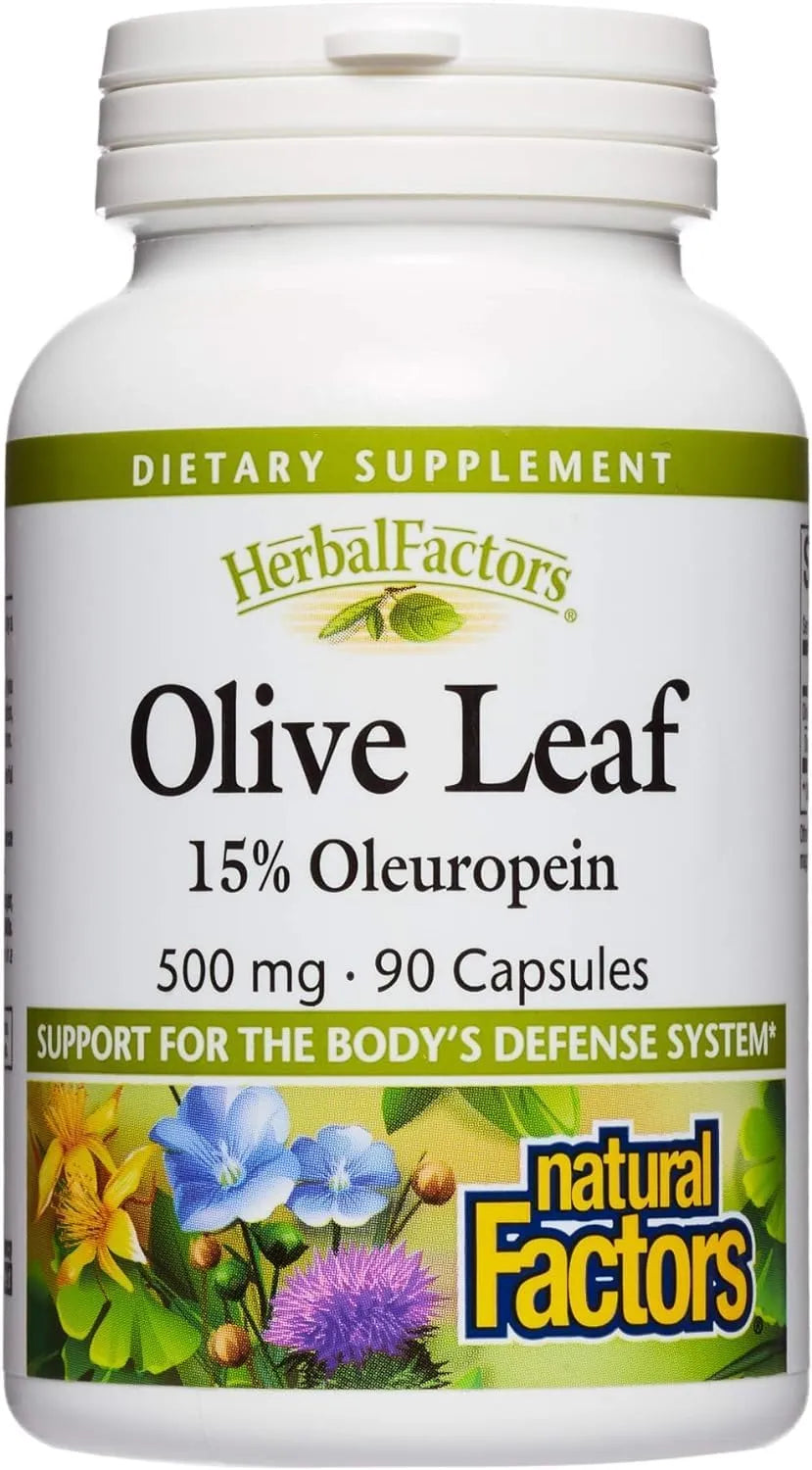 NATURAL FACTORS - Natural Factors Olive Leaf 500Mg. 90 Capsulas - The Red Vitamin MX - Suplementos Alimenticios - {{ shop.shopifyCountryName }}