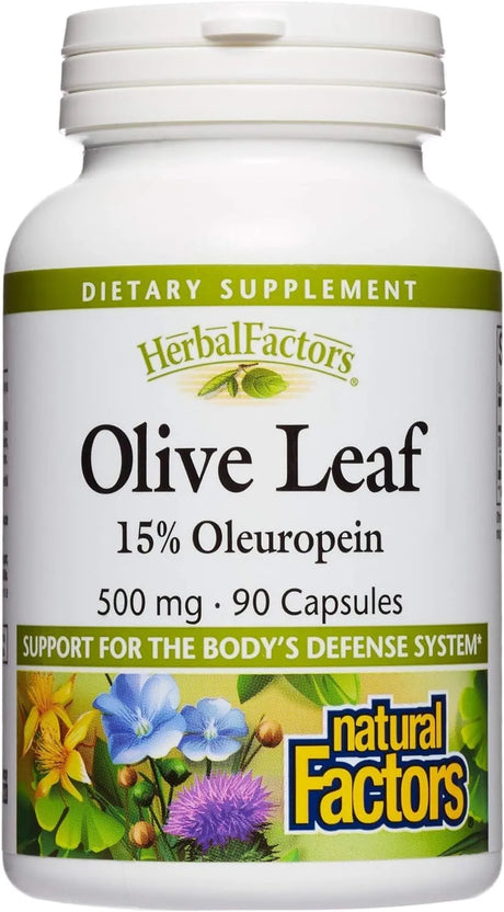 NATURAL FACTORS - Natural Factors Olive Leaf 500Mg. 90 Capsulas - The Red Vitamin MX - Suplementos Alimenticios - {{ shop.shopifyCountryName }}