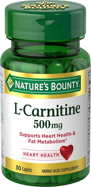 NATURE'S BOUNTY - Nature's Bounty L-Carnitine 500Mg. 30 Tabletas - The Red Vitamin MX - Suplementos Alimenticios - {{ shop.shopifyCountryName }}