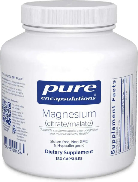 PURE ENCAPSULATIONS - Pure Encapsulations Magnesium Citrate Malate 180 Capsulas - The Red Vitamin MX - Suplementos Alimenticios - {{ shop.shopifyCountryName }}