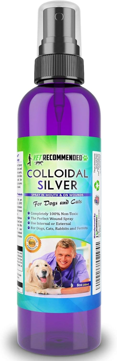 Vet Recommended Colloidal Silver for Dogs & Cats 8 Fl.Oz.