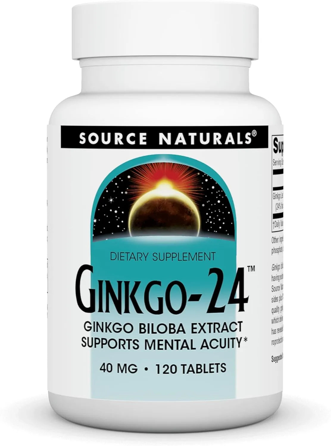 SOURCE NATURALS - Source Naturals Ginkgo-24 40Mg. 120 Tabletas - The Red Vitamin MX - Suplementos Alimenticios - {{ shop.shopifyCountryName }}