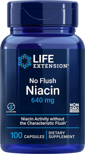 LIFE EXTENSION - Life Extension No Flush Niacin 640Mg. 100 Capsulas - The Red Vitamin MX - Suplementos Alimenticios - {{ shop.shopifyCountryName }}