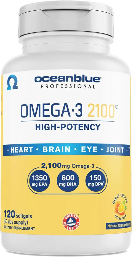 OCEANBLUE - OceanBlue Omega 3 2100 Natural Orange Flavor 120 Capsulas Blandas - The Red Vitamin MX - Suplementos Alimenticios - {{ shop.shopifyCountryName }}