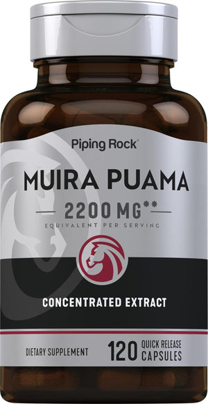 Piping Rock Muira Puama Root Extract 2200Mg. 120 Capsulas