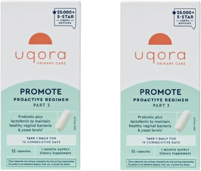 UQORA - Uqora Promote Support Vaginal Health 15 Capsulas 2 Pack - The Red Vitamin MX - Suplementos Alimenticios - {{ shop.shopifyCountryName }}