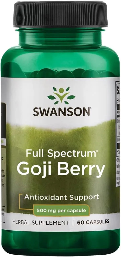 SWANSON - Swanson Goji Berry "Wolfberry" 500Mg. 60 Capsulas - The Red Vitamin MX - Suplementos Alimenticios - {{ shop.shopifyCountryName }}