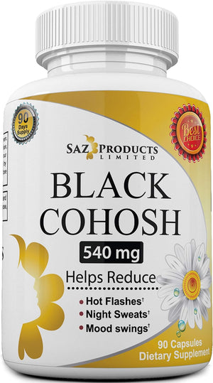 Saz Products Limited Whole Root Black Cohosh 540Mg. 90 Capsulas